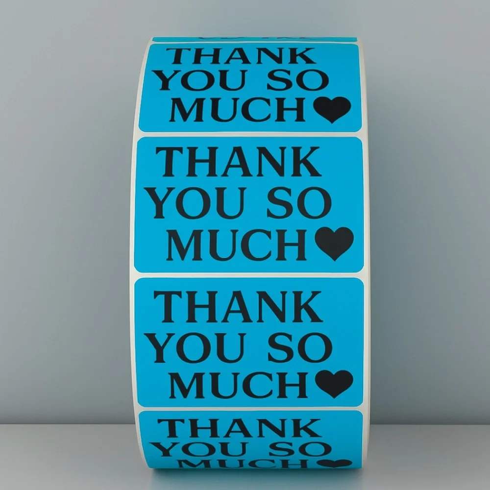 Thank You So Much Stickers – Heart Labels for Small Business Packaging Orders